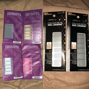 4 NWT Jamberry & 2 NWT L’Oréal Nail Wraps